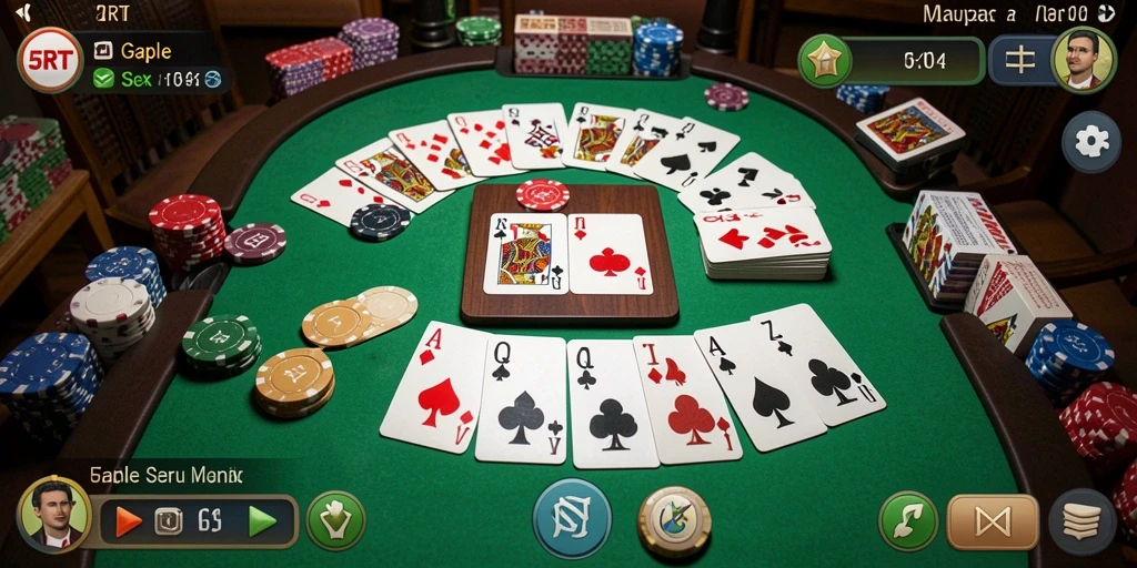 Screenshot gameplay 5RT menampilkan pemain yang serius berstrategi.
