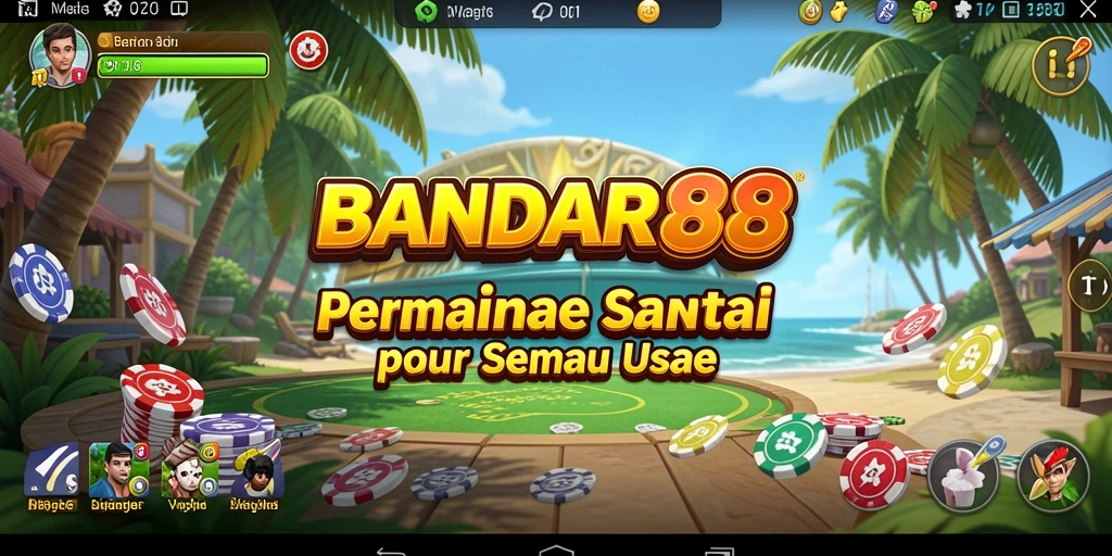 Tampilkan gameplay menarik dari BANDAR88 dengan desain cerah.