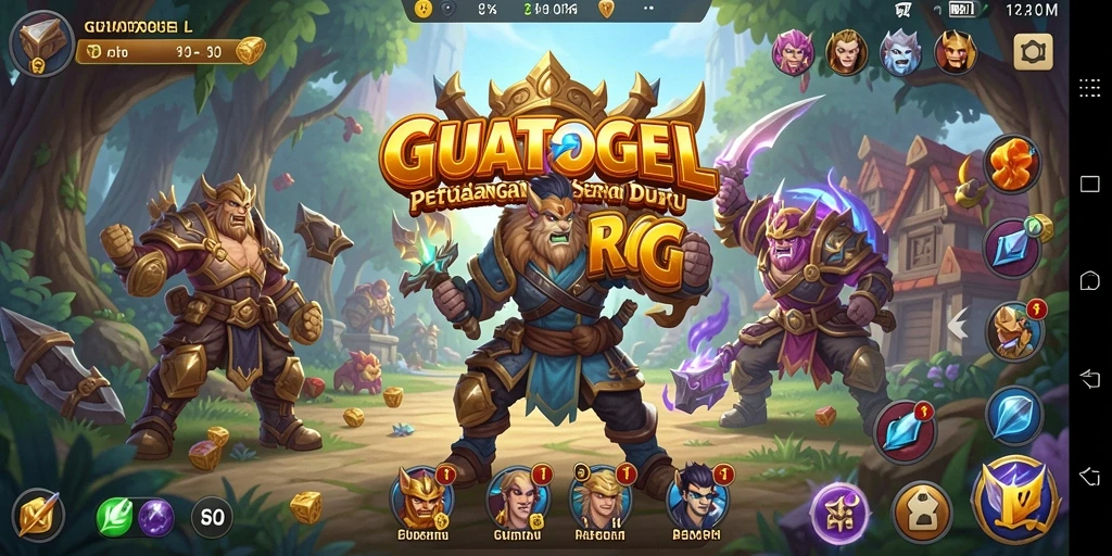 Screenshot GUATOGEL menampilkan aksi seru dalam permainan RPG.