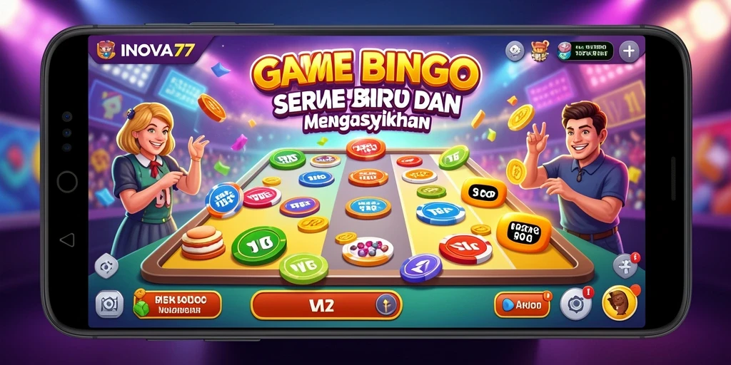 Tangkapan layar utama INOVA77 memperlihatkan gameplay Bingo yang seru.
