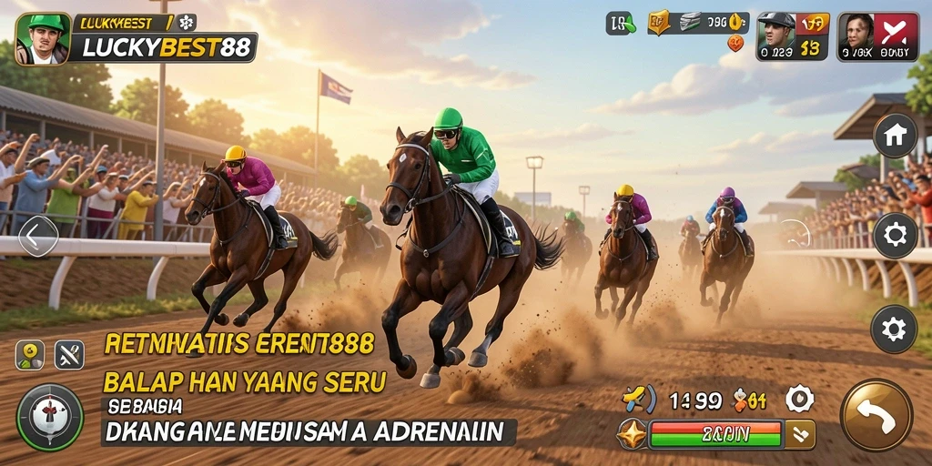 Tampilan menarik dari gameplay balap yang menegangkan di LUCKYBEST88.