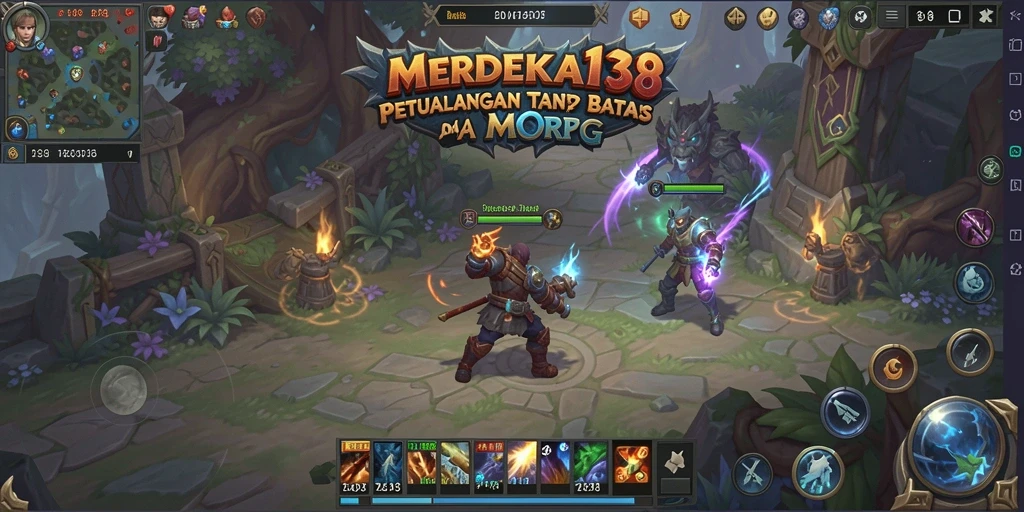 Tampilan gameplay mendebarkan di dunia MMORPG MERDEKA138.