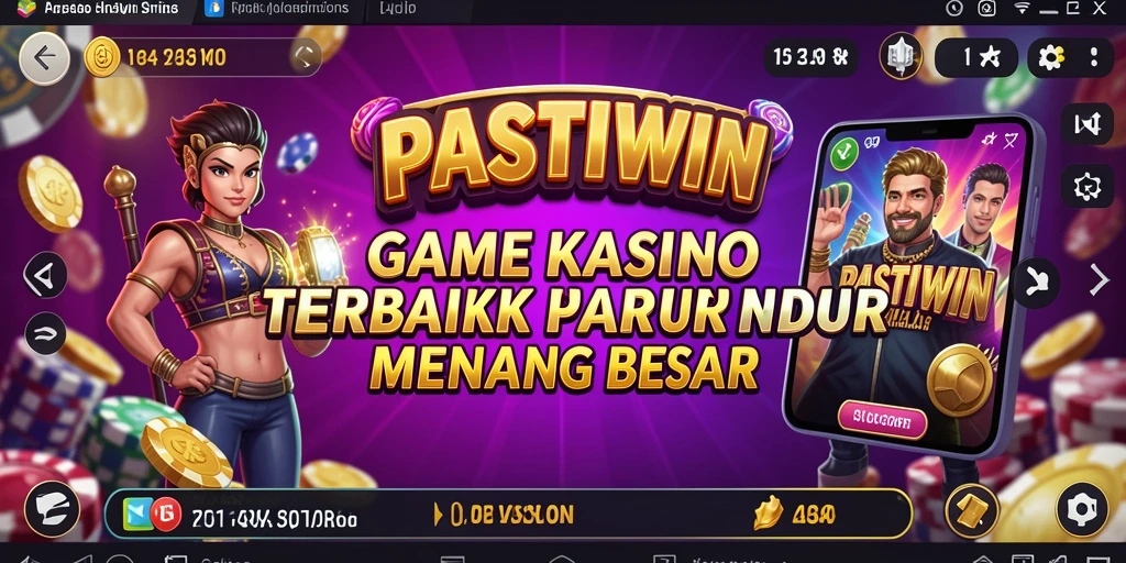 Tampilan gameplay PASTIWIN menampilkan suasana Kasino yang seru.