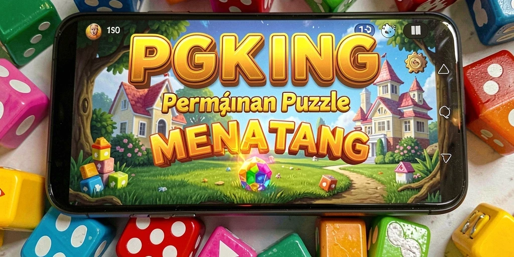 Tampilan gameplay PGKING yang menantang dan berwarna-warni.