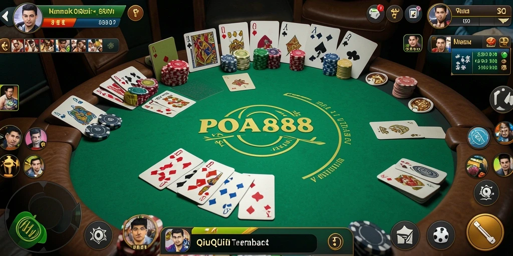 Screenshot gameplay QiuQiu POA88 yang menegangkan.