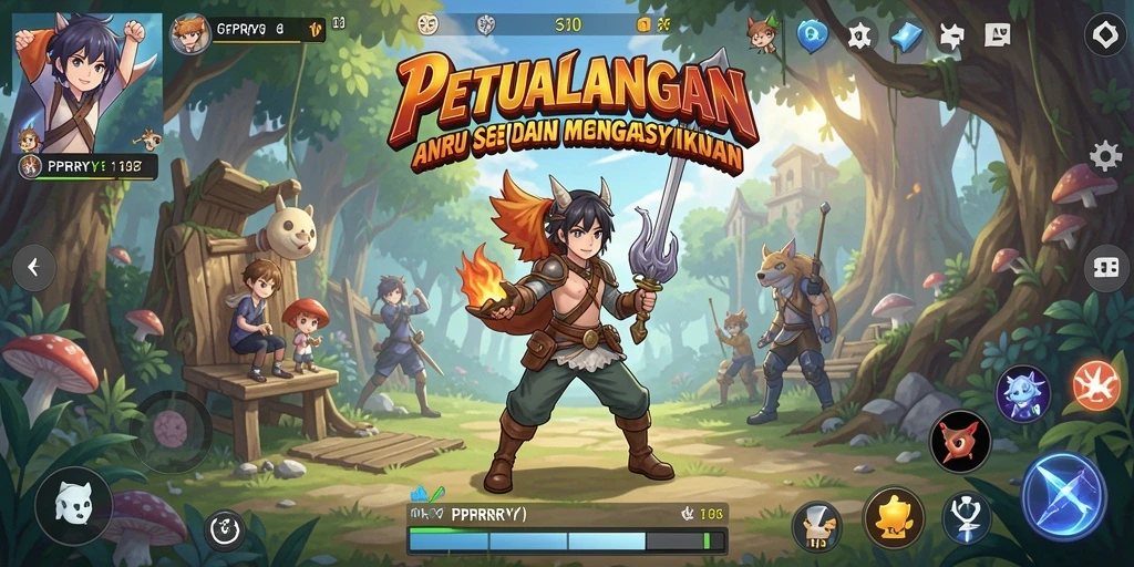 Gameplay seru PPRRYY dengan karakter anime ikonik.