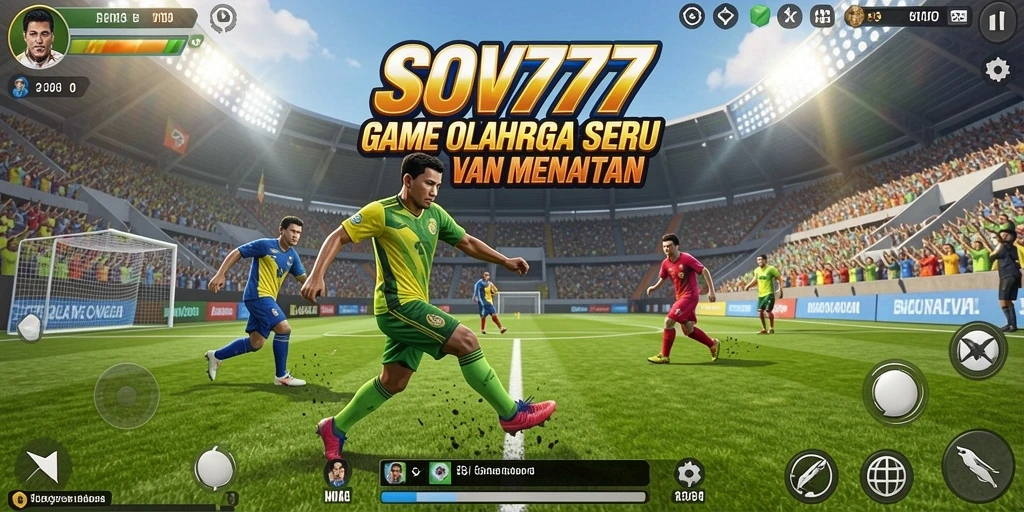 Screenshot menunjukkan aksi seru dalam permainan olahraga SOV777.
