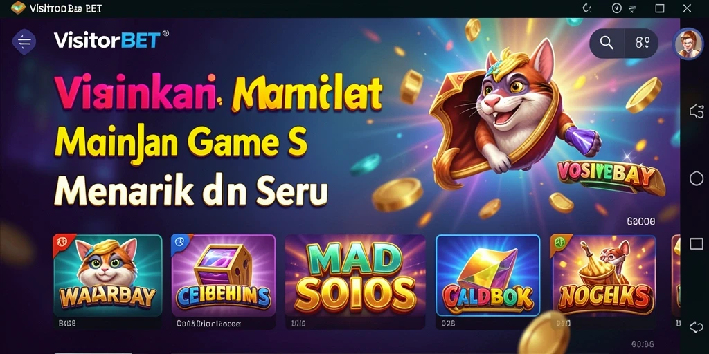 Tangkapan layar gameplay VISITORBET yang menunjukkan mesin slot yang menarik.
