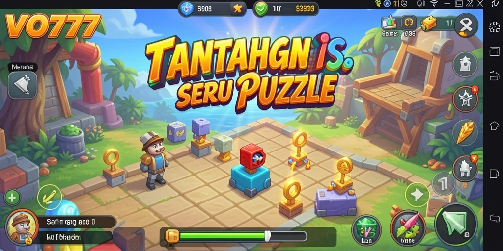 Tampilan seru dari gameplay VO777 yang menantang pemain dengan puzzle kreatif.